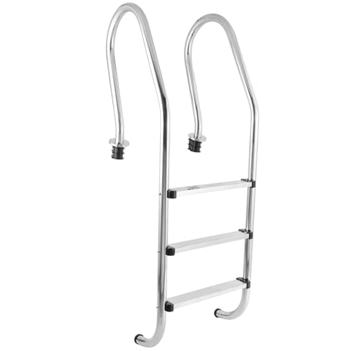 Escalera para piscina 3 peldaños acero inoxidable miniatura 7
