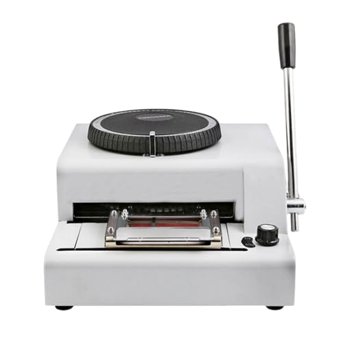 INTSUPERMAI PVC Card Embosser Manual Embossing Stamping Machine for ID Card Gift VIP Club Cards (68 Characters)