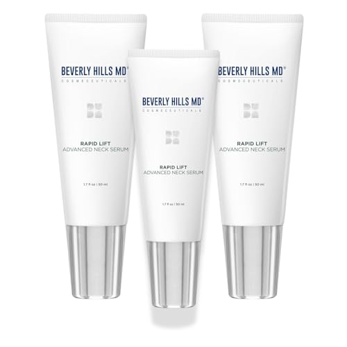 Beverly Hills MD Rapid-Lift Advanced Neck Serum- Reduce Wrinkles & Tone Skin- Anti-Aging Formula for Lifting and Smoothing Sagging Skin on Neck, Chin, & Chest w/Polyphenols - 3 Pack