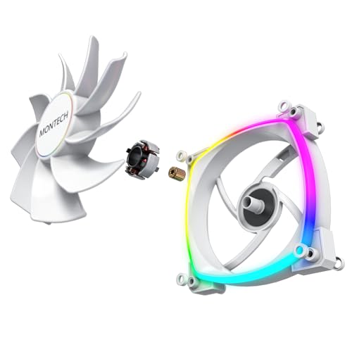 Ventilador invertido 1600PWM ARGB blanco de 140 mm silencioso para refrigeración líquida de PC 2