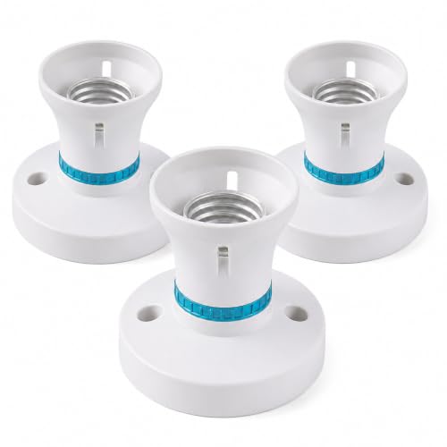 Image of CLPKLQ 3 Ceiling Rose Light Fitting, E27 Ceiling Rose, Practical and Reliable, E27 - Type Ceiling Light Components, Ideal for Homeowners and DIY Electrical Enthusiasts