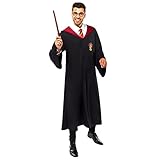 Amscan - Erwachsenenkostüm Gryffindor aus Harry Potter, Umhang und Zauberstab, Magier, Zauberer, Schuluniform