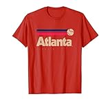 Red Atlanta Baseball Softball City Georgia Retro Atlanta T-Shirt