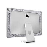JQDMBH Computer Monitor Abdeckung,Schutzhülle kompatibel Schwarz/Silber-Stretch-Computer-Monitor-Staubabdeckung Protector mit innerem weichem Futter (Color : Silver, Specification : 27 inch)