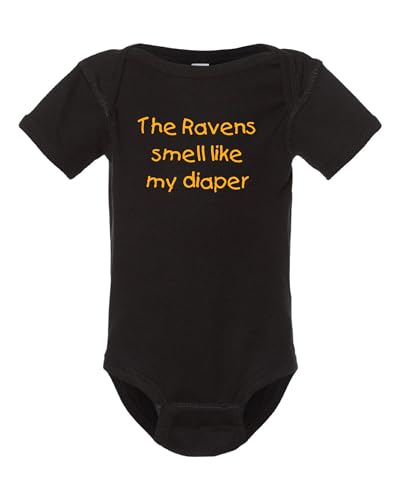 Image of Steelers Fan Ravens Smell Like My Diaper Baby Bodysuit - Black