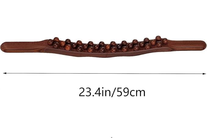 Vihaan Marketing Massage Roller Stick Wood Ga Sha Tool Wooden Scrapping Theraping Therapy Massage Body For Body Shoulder Back Massage, Muscle Belly Relief Tools (31 Ball)