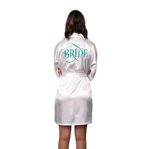 Bridal Party Robes | Bridesmaid Robe Personalize with Bride, Maid of Honor & Flower Girl Text, Getting Ready Robes, 3T-6XL