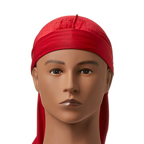 Image of KISS RED Bow Wow Power Wave Velvet Luxe Durag (Red)