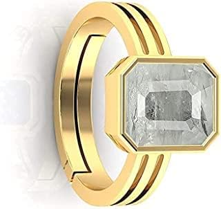 11.00 Ratti AA++ 品質認定 Adjaistaible ゴールドリング 未加熱未処理 天然ホワイトサファイア プクラジ