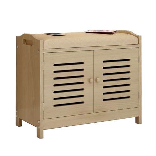 Banc à chaussures 80 cm avec rangement et siège à langer intégré pour l'entrée