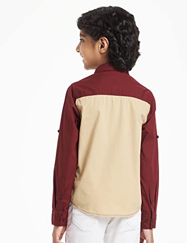 Image of Amazon Brand - Jam & Honey Boy's Regular Fit Shirt (JH-BST-SH-35 Beige 8 9 Years)