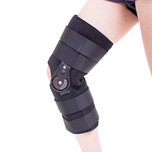 LoJax Rodillera Ajustable con fijación de articulación de Rodilla, Soporte con bisagras, inmovilizador para Lesiones de ACL, MCL y PCL, Rodilleras Protectoras estabilizadoras de ortesis