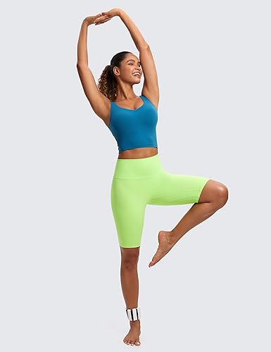 Image of CRZ YOGA Womens Sports Bras V Neck Padded Cropped Tank Top Wireless Yoga Bra