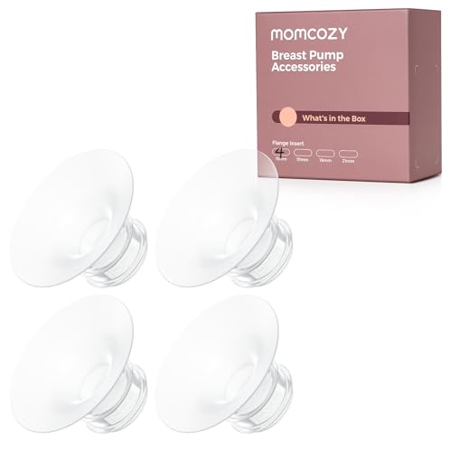 Image of Momcozy Original Replacement Accessories for M5| M6| M9, Food-Grade Silicone & BPA Free, Original Breastfeeding Parts, Inserts 15mm, 4 Pack