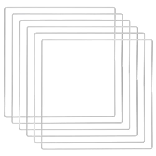 Atrapasueños cuadrados de 9.8 pulgadas y bases de corona de metal para macramé