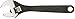 SK Hand Tool 38008 Black Oxide Adjustable Wrench - 8 Inch Corrosion Resistant Spanner for Fixing Nuts, Bolts. Plumbing Tools