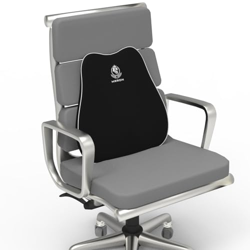 Image of MRRON Slim Back Support for Office Chair | 3 Years Warranty | Medical Grade Memory Foam Car Seat Back Support, Orthopedic Lumbar Back Rest for Back Pain Relief - Back Pillow for Sitting Long Hours