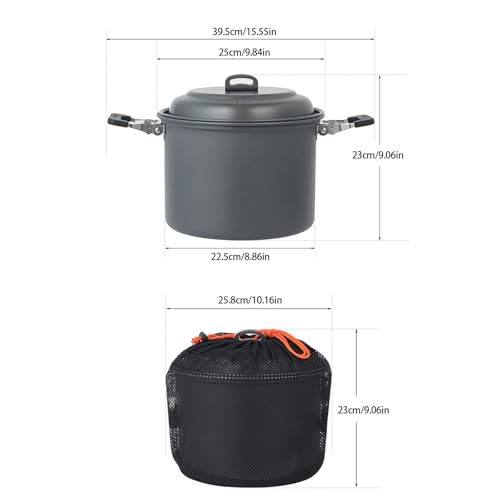 Marmite camping 6 litres légère avec couvercle en aluminium durable - 4