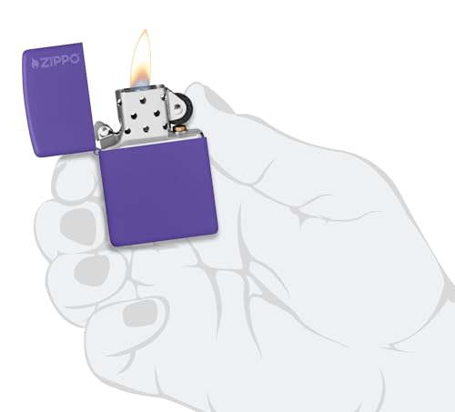Encendedor Zippo Purple Matte con Logo 237ZL miniatura 5