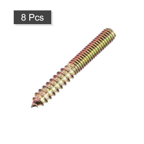 Image of uxcell 5 /16-18x2-1 /2 Hanger Bolts, 8pcs Double Ended Screws Wood Dowel Screws for Furniture