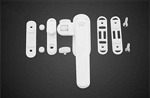 Aluminum alloy door handle window handle latch locks Right/left X5 - (Color: White, Size: right)