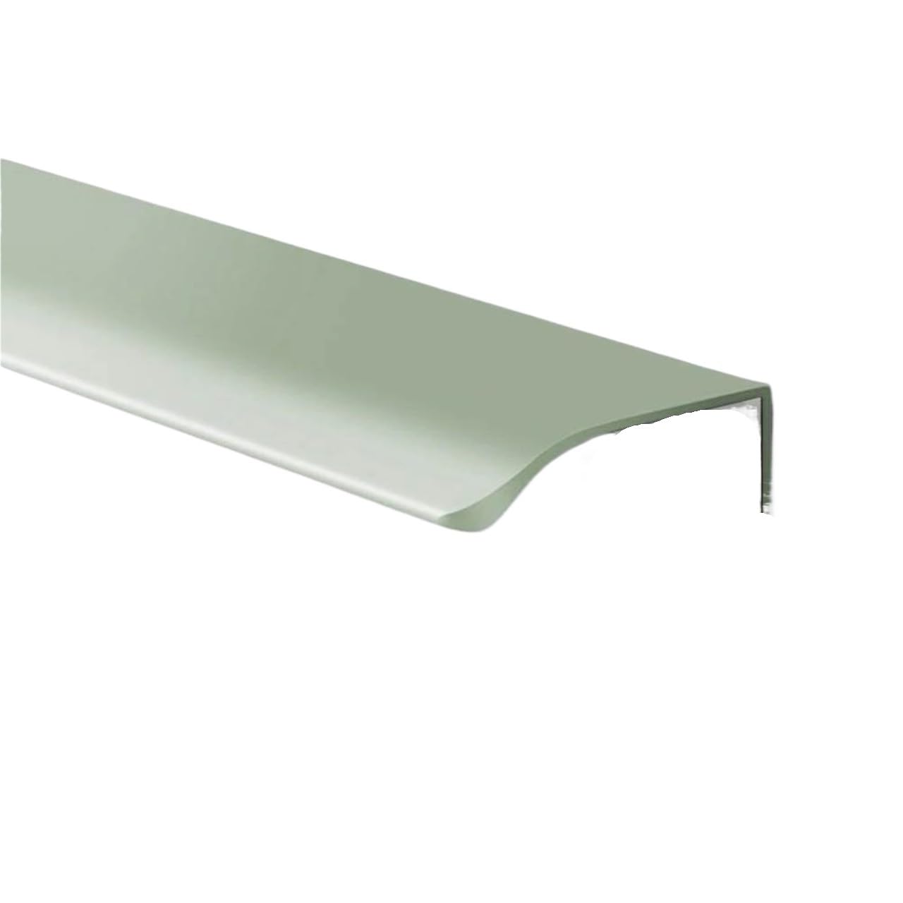 MOHUIED Recessed Handle 80mm-1200mm Invisible Aluminum Cabinet Handles Curved Edge-Sealed Bar Wardrobe Pulls, No Drilling(Green,1200MM)