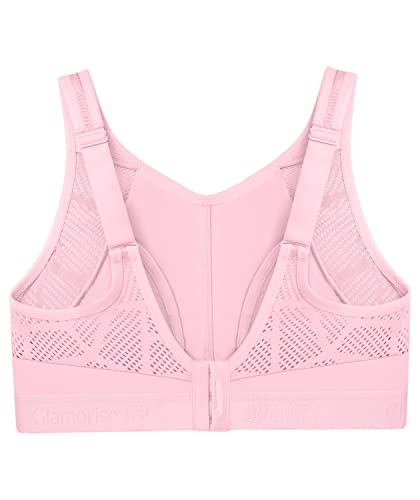 Glamorise Womens No-Sweat Mesh Wirefree #1068 Sports Bra, Pink, 38G Us #TOP5