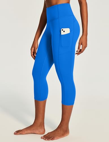 Image of Ewedoos Capri Leggings for Women High Waisted Yoga Pants with Pockets for Women Tummy Control Workout Leggings Yoga Capris