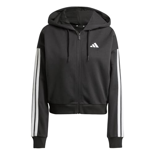 adidas Women's Essentials 3-Stripes French Terry Full-Zip Hoodie