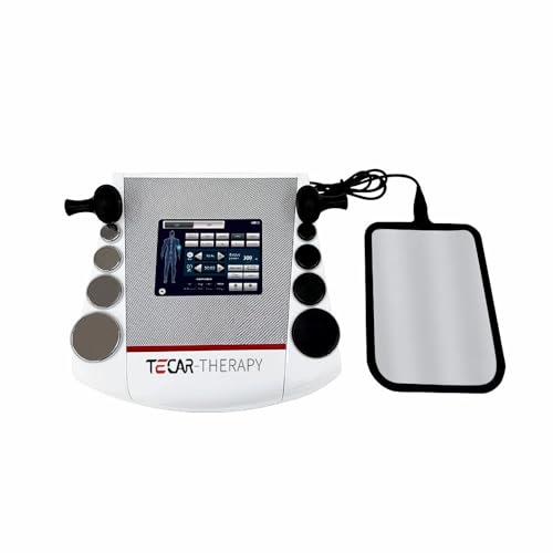 Máquina de Tecar Terapia Diatermia, 4 Modos y 10 Zonas Corporales, CET y RET, 300–448 kHz, para Alivio del Dolor Corporal miniatura 1