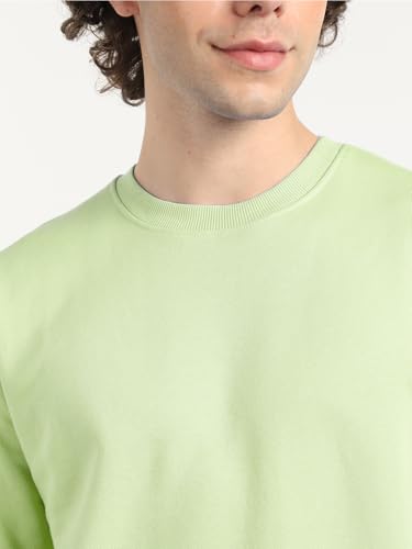 Image of Nobero Sweatshirts for Man Stylish | 280 GSM Rich Cotton Fleece Solid Regular Fit Full Sleeve Sweatshirt for Men | Stylish Casual Wear Winter Crew Neck Sweatshirt for Men