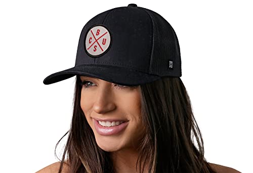 Image of HAKA State City Trucker Hat for Men & Women, Adjustable Baseball Hat, Mesh Snapback, Sturdy Outdoor Black Golf Hat
