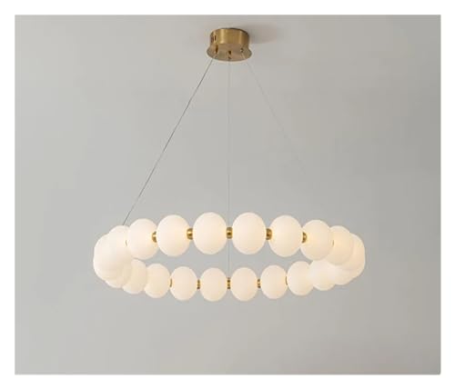 Plafond LED acrylique or chic pour table centrale de salle à manger