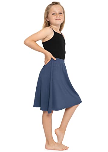 Image of STRETCH IS COMFORT Girls Skirts Flowy A Line Knee Length and Ankle Length | Elastic Waist, Kids School Skirt, Girls Maxi Skirt, Black Skirt For Girls, Faldas Para Ninas, Girls Long Skirt, Long skirts