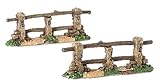 Fontanini by Roman Inc., 2 Piece Fence Set, 5' Shepherds Collection, Nativity Figure and Accessories, Hand Sculpted and Painted