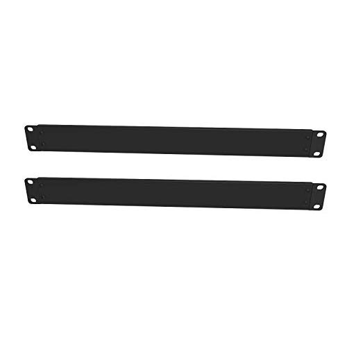 Jingchengmei 2 Pack 1U Metal Disassembled Blank Panel 1U Rack Mount Spacer for 19in Server Rack Enclosure or Network Cabinet, Black (ABPA2PC)