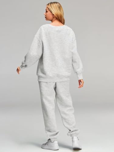 Image of Q - RIOUS Women Oversize Sweatshirt & Joggers Track Suit Co-ord Set, Black,Brown,Grey,(S-XL)