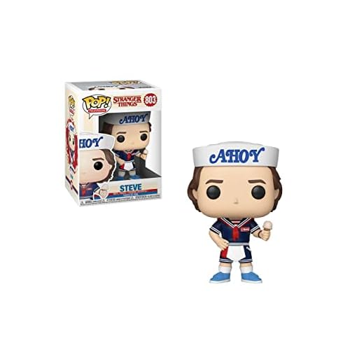 Funko Pop! Vinyl: Television: Stranger Things: Steve Harrington with Hat and Ice Cream - Figura de Vinilo Coleccionable - Idea de Regalo- Mercancia Oficial - Juguetes para Niños y Adultos