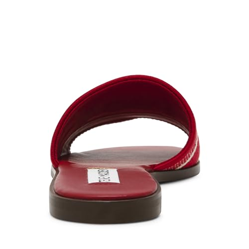 Steve Madden Women's Knox Slide Sandal, Red, 8