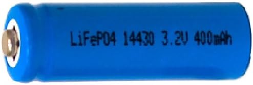 4 x 3.2 Volt 400 mAh LiFePO4 14430 Batteries (14 mm x 43 mm)