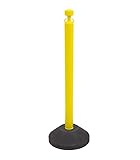 postes separadores de fila Los postes separadores con base rellenable poseen una altura de 1,10 m, su base de plástico, con un diámetro de Ø350mm, se puede rellenar con arena o agua para mas estabilidad.