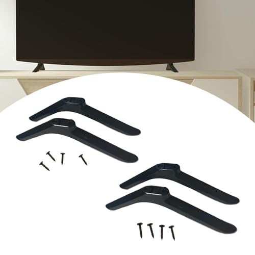 Image of TV Stand Legs | Sturdy Table Top TV Pedestal Base | Universal Support for 24-32 Inch Televisions | Durable PP Material, 19cmx5cmx1.6cm