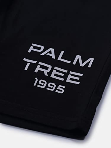 Image of PALM TREE Boys Green Printed Knits Elasticated Bermuda