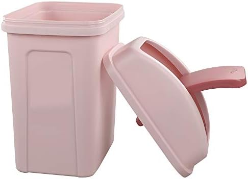 Nicesh 2.6 Gallon/ 10 L Trash Can with Swing Lid, Plastic Swing Top Trash Can (Pink)