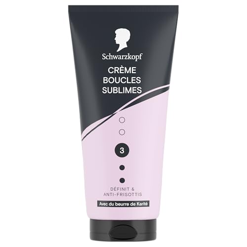 SCHWARZKOPF, Crème Boucles Sublimes, Definit les boucles, Anti-Frisottis, Formule avec du beurre de Karité,...