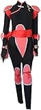 Anime Sango Cosplay Combat Costume Women's Jumpsuit Halloween Suit Clothing Customize (Red, XL)