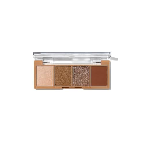 SHEGLAM Essential Eyeshadow Palette Square Eyeshadow Quad Matte, Shimmer, Metallic, Long Wearing-Veil