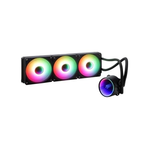 Gelid Solutions Liquid 360 – All-in-One CPU AIO Water Cooler with 3X 120mm RGB Fan, 750-1800 RPM, AM5 and LGA 1700 Compatible, Includes GC4 Thermal Paste Cover