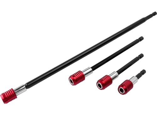 Wolfride �G�N�X�e���V�����o�[ �r�b�g �z���_�[ 6.35mm 1/4�C���` �Z�p�������r�b�g �\�P�b�g�g���h���C�o�[ 50mm/100mm/150mm/300mm 4�{�Z�b�g