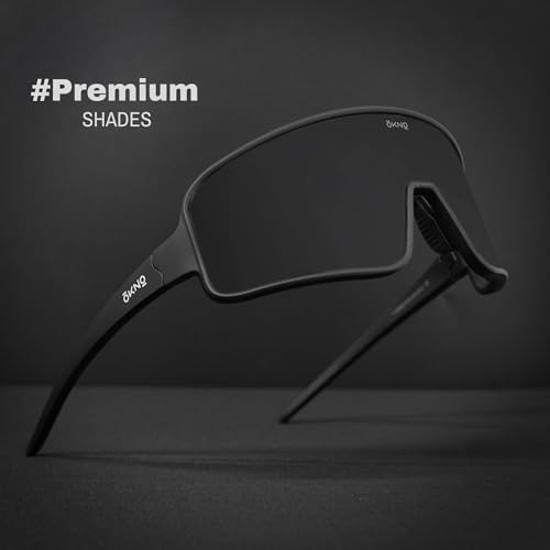 Image of Eyewearlabs OKNO | Polarized Sports Over-Sized Unilens Wrap-Around Branded Stylish Sunglasses For Men & Women | 100% UV Protection Shades | Cricket Sports Cycling Driving Trekking & More